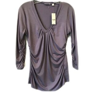 New York & Company 3/4" Sleeve Lavender Top